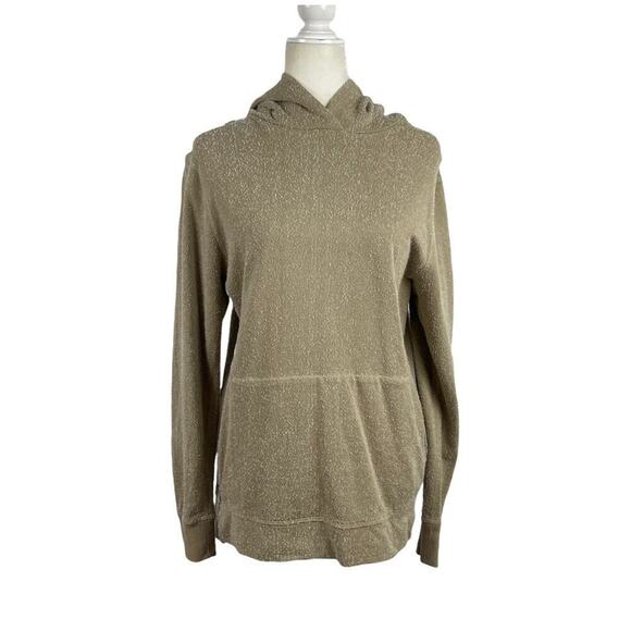 John Elliott Hooded Villain Slim Fit Sweatshirt in Sand Speckled Size 2 Medium - Picture 1 of 13